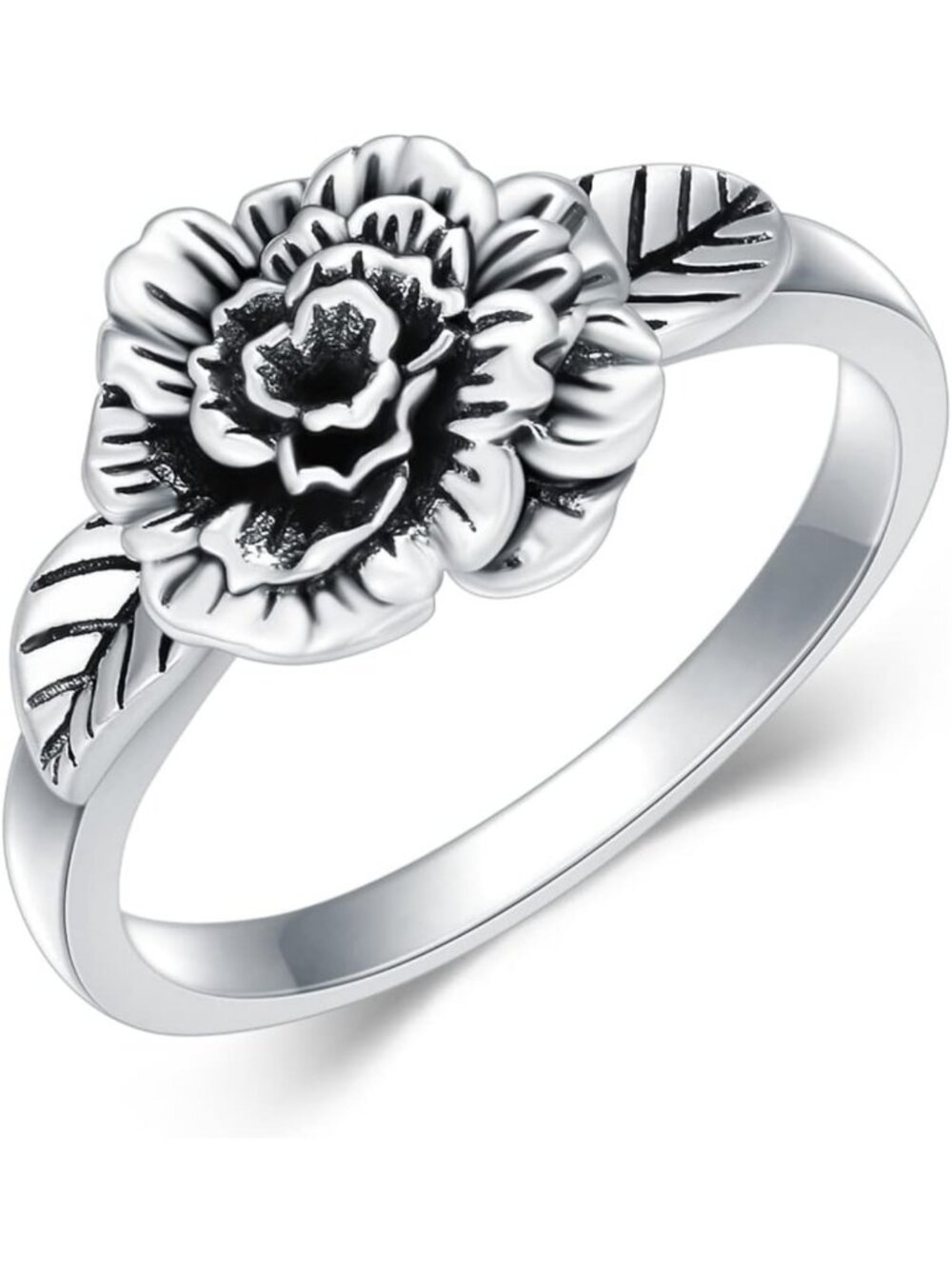 Vintage 925 Sterling Silver Birth Flower Rings for Women - Perfect Gift for Mom
